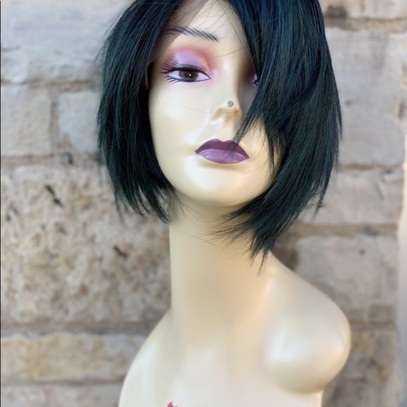 Green wig Swisslace Bob layered wig new style main image 9